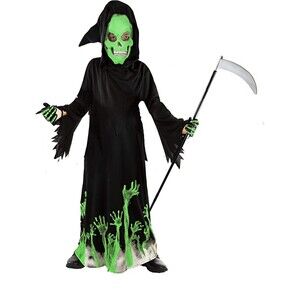Spooktacular Creations Kids Grim Reaper Glow in the Dark Deluxe XL